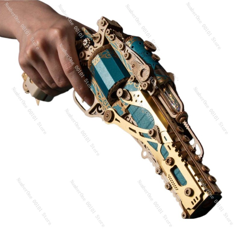 Model Kit Revolver - 창의적인 리볼버 조립 모델 나무 모티스