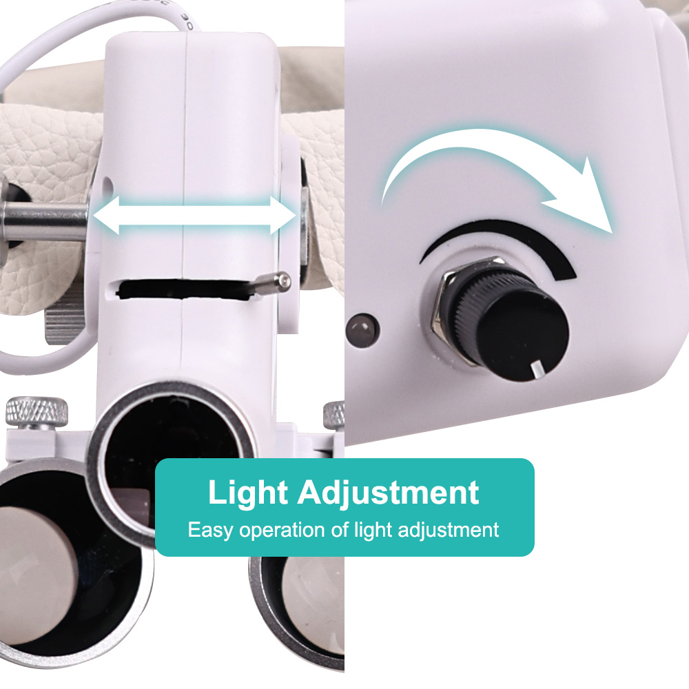 Magnifier With Light - 치과용 LED 조명 수술 확대경 헤드라이트