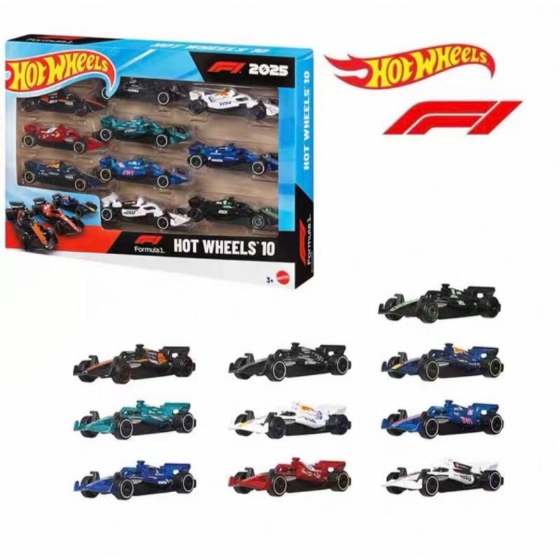 Model Kit Ferrari - 핫휠 Jmm24 F1 레이싱카 10종 세트,