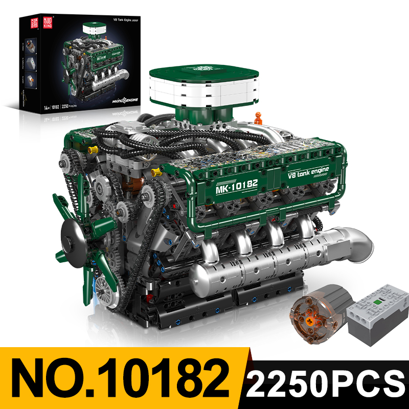 Model Kit V8 Engine - 몰드 킹 10182 V8 탱크 엔진