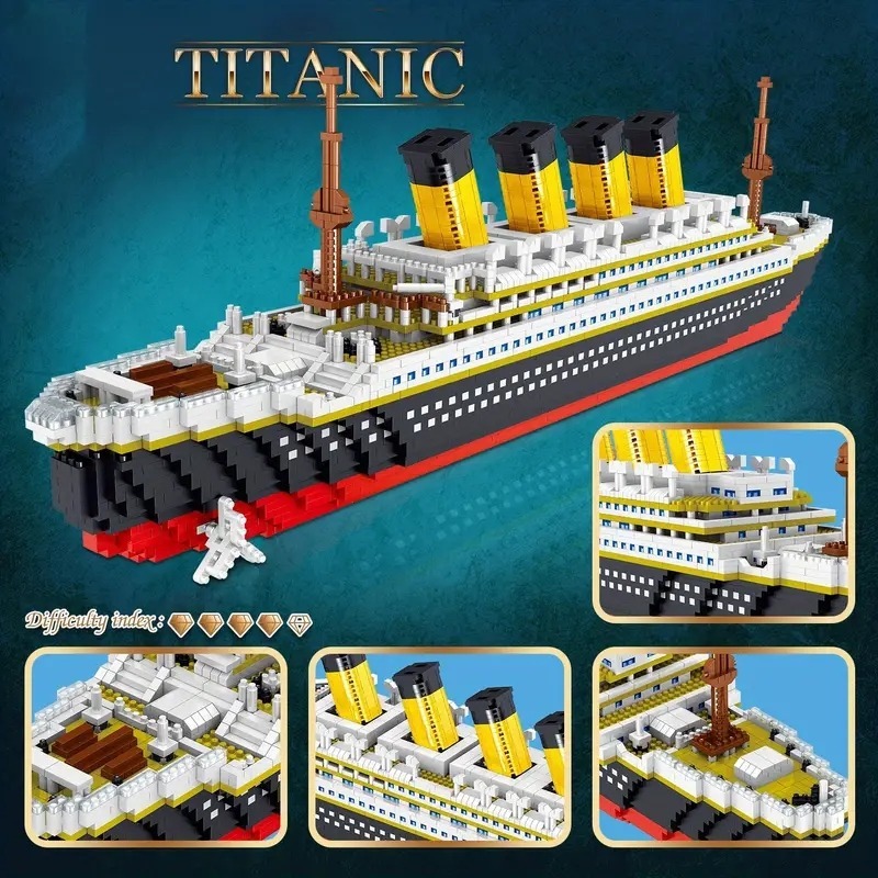 Model Kit Titanic - 타이타닉 마이크로 빌딩 블록 DIY 조립