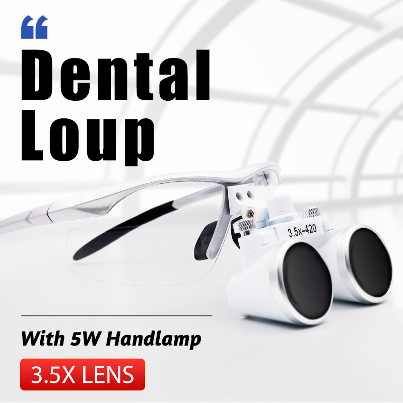 Magnifier With Light - 의료 치과 돋보기 빛 3.5X420mm 헤드