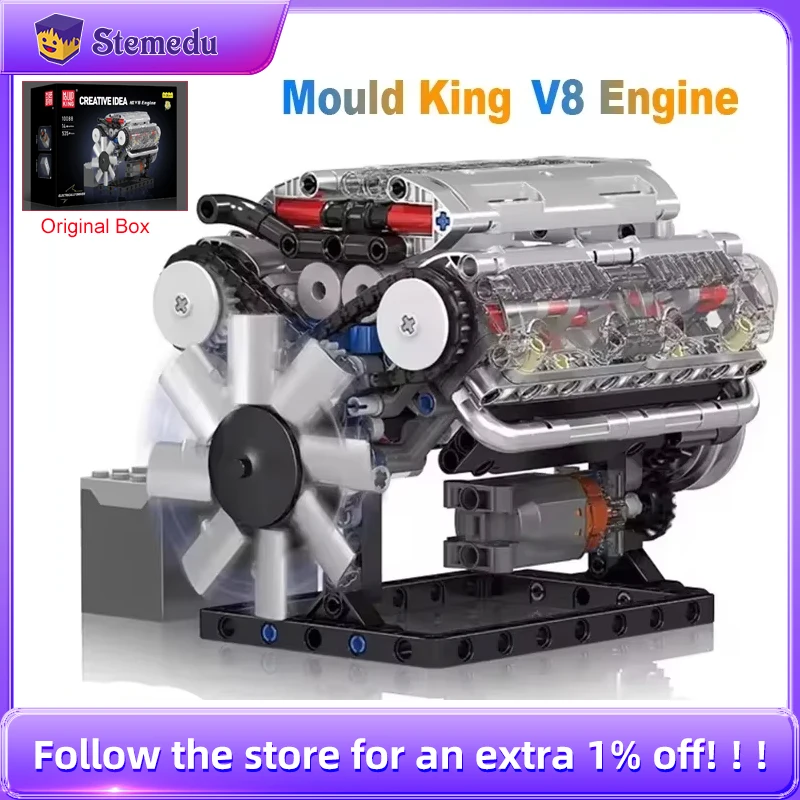 Model Kit V8 Engine - Mold King V8 엔진 빌딩 블록