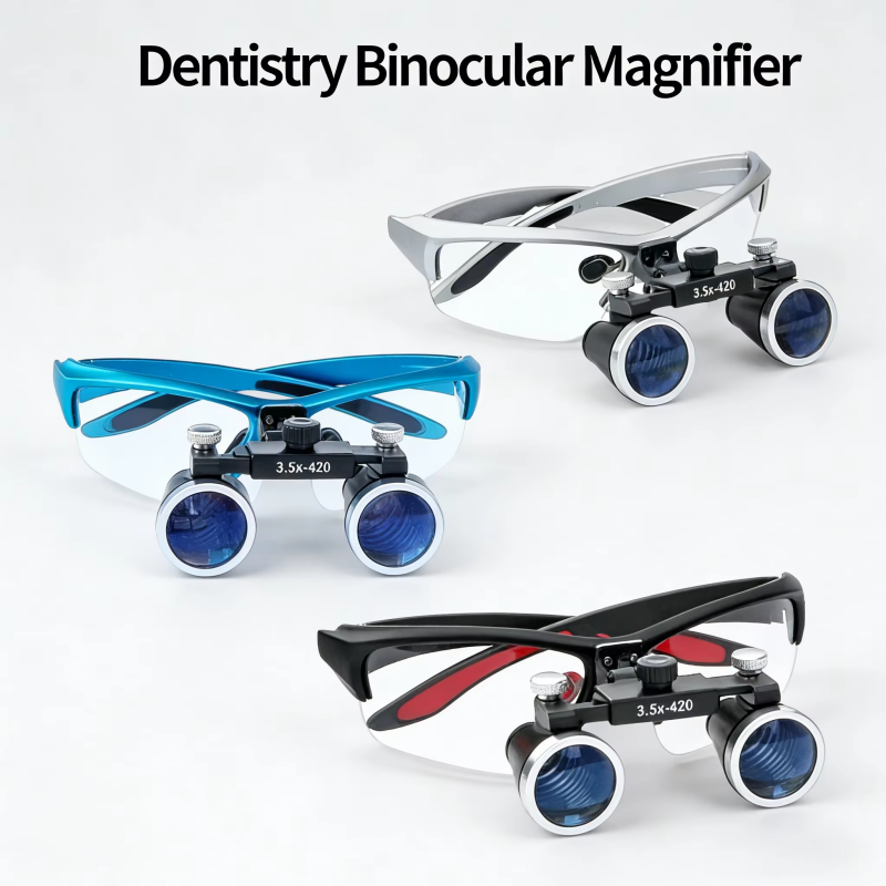 Magnifier With Light - 초경량 3.5배율 치과용 쌍안 확대경, 광학