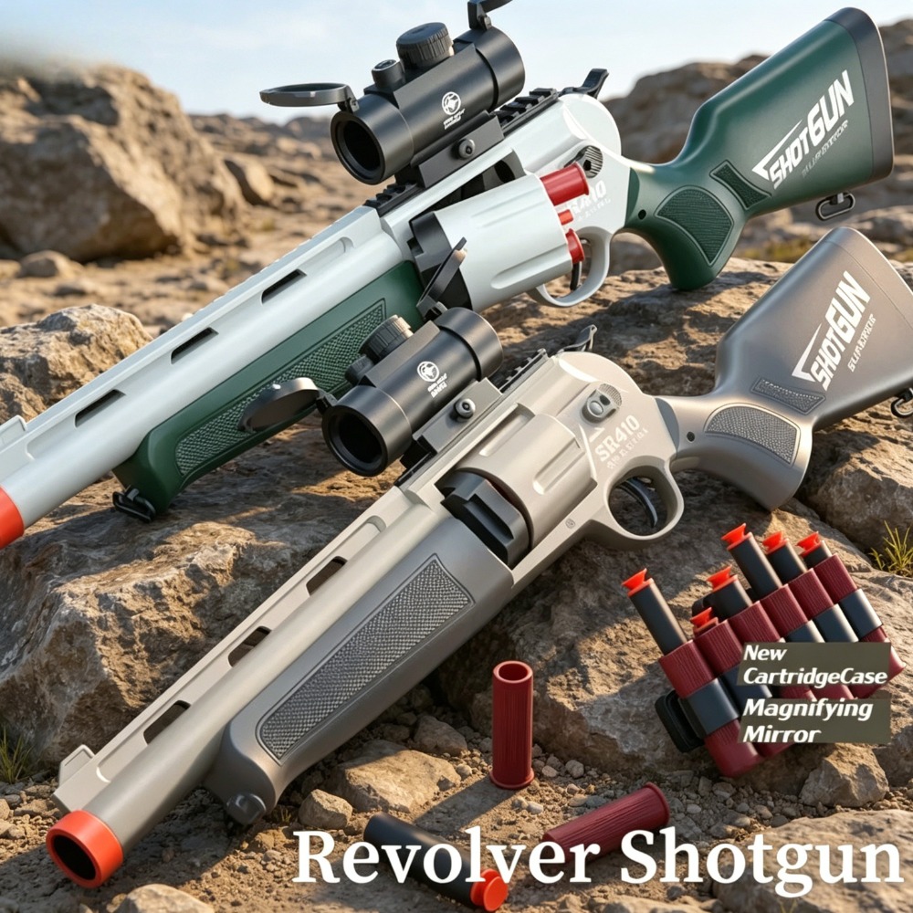 Model Kit Revolver - 수동식 소프트 총알 쉘 발사 리볼버