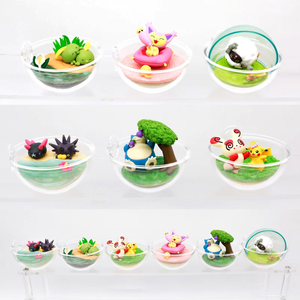 Model Kit Pokemon - 포켓몬 테라리움 해피 플레이 미니어처 장면