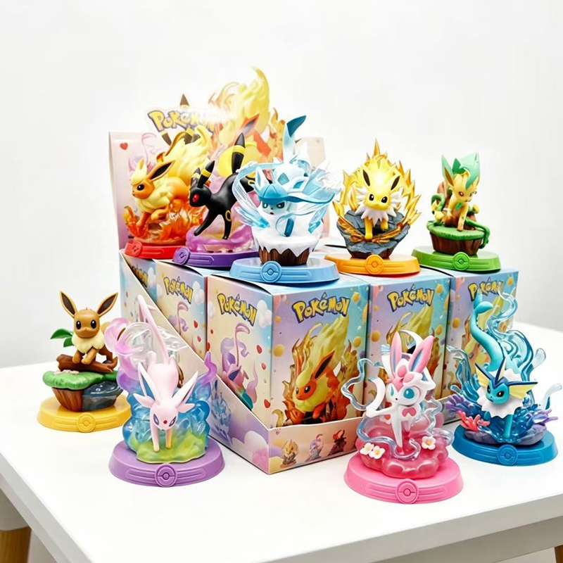 Model Kit Pokemon - 8가지 스타일 포켓몬 액션 피규어 피카츄