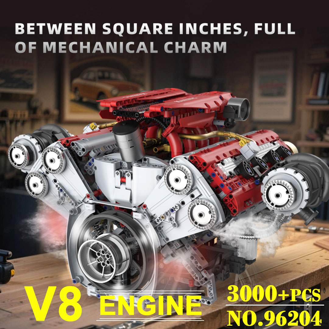모터 구동 V8 엔진 3201피스 블록 키트 DIY 기 - Model Kit V8 Engine 리뷰 및 가격
