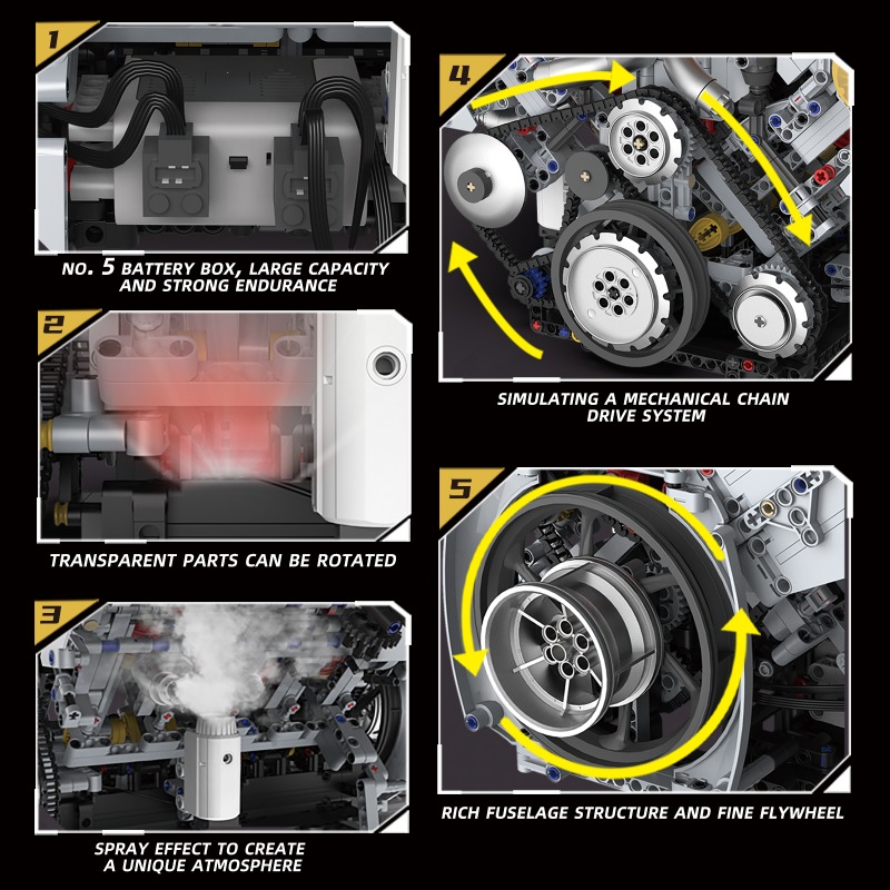 모터 구동 V8 엔진 3201피스 블록 키트 DIY 기 - Model Kit V8 Engine 리뷰 및 가격