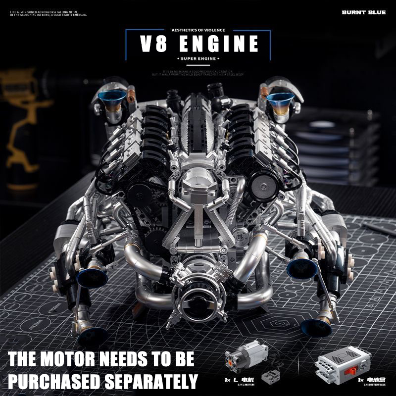 MOC 슈퍼카 V8 엔진 블록 키트-2773개 부품 배 - Model Kit V8 Engine 리뷰 및 가격