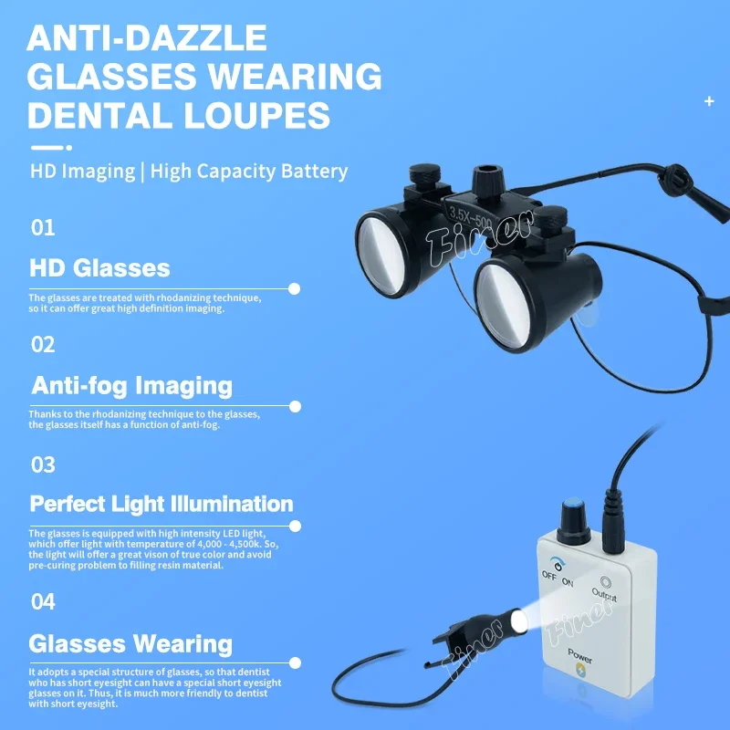 파인어 치과 확대경 3.5배율 치과용 루페 조명 포함  - Magnifier With Light 리뷰 및 가격