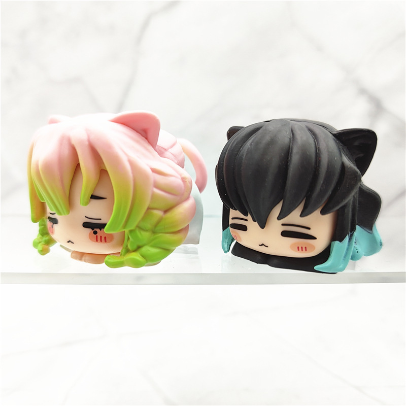 6개/세트 애니메이션 귀멸의 칼날 피규어 네즈코 탄지로 - Model Kit Zenitsu 리뷰 및 가격