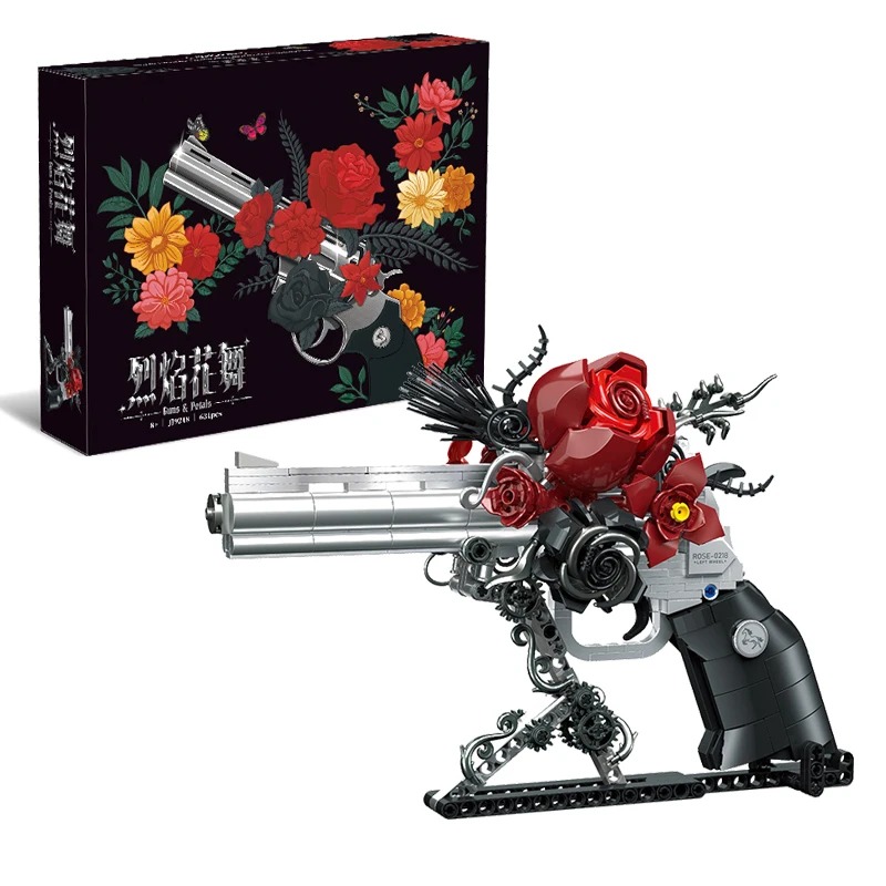 631pcs 로즈 리볼버 건 빌딩 블록 세트, DIY  - Model Kit Revolver 리뷰 및 가격