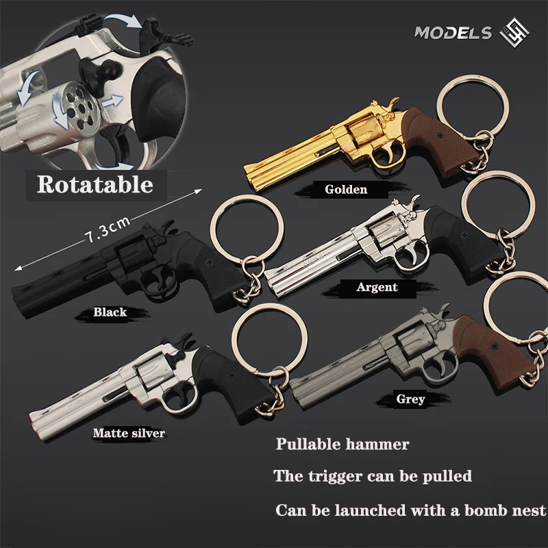 7cm 분리형 콜트 357 리볼버 금속 총 열쇠고리 모 - Model Kit Revolver 리뷰 및 가격