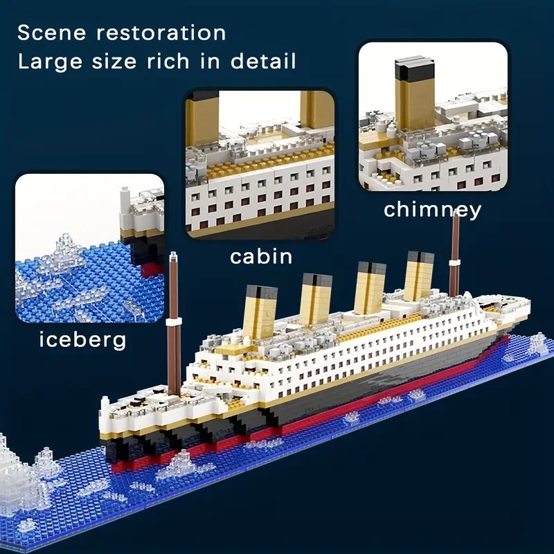 타이타닉 마이크로 빌딩 블록 DIY 조립 보트 모델 빌 - Model Kit Titanic 리뷰 및 가격