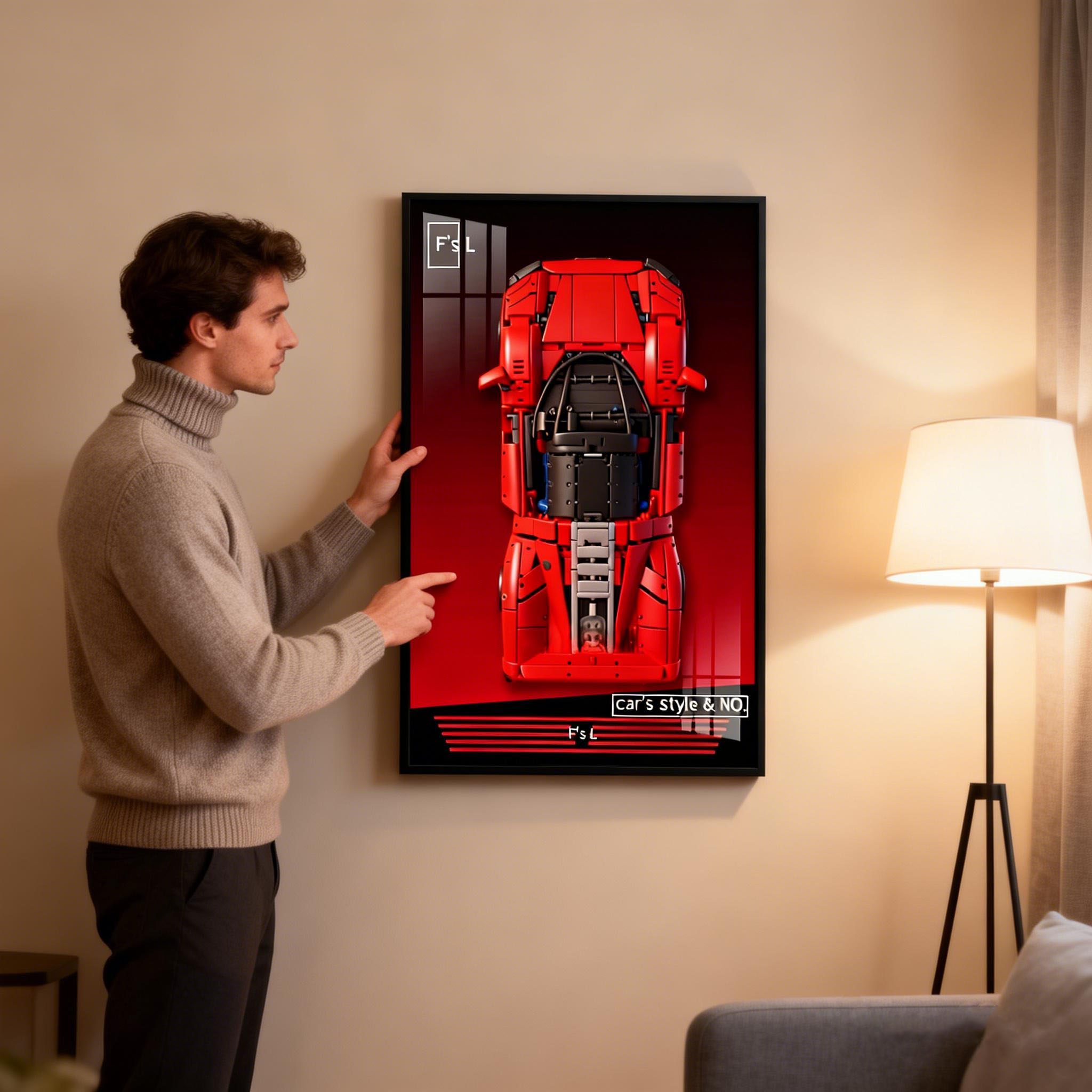 새로운 사진 프레임 디스플레이 월보드, 레고 42143 - Model Kit Ferrari 리뷰 및 가격
