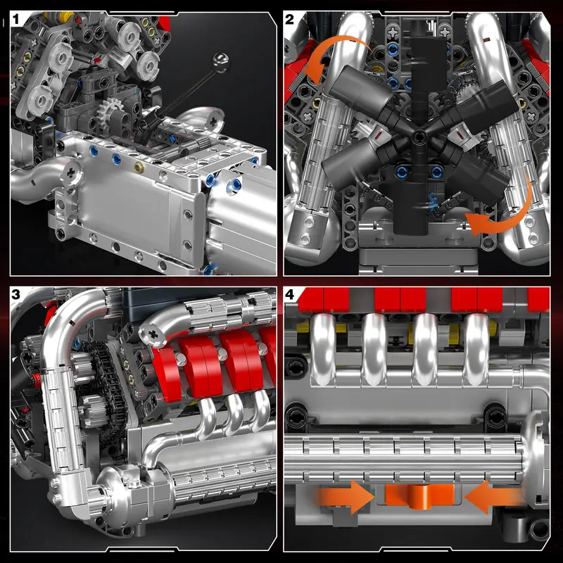 몰드 킹 10203 1169피스 슈퍼카 V8 엔진 조립 - Model Kit V8 Engine 리뷰 및 가격