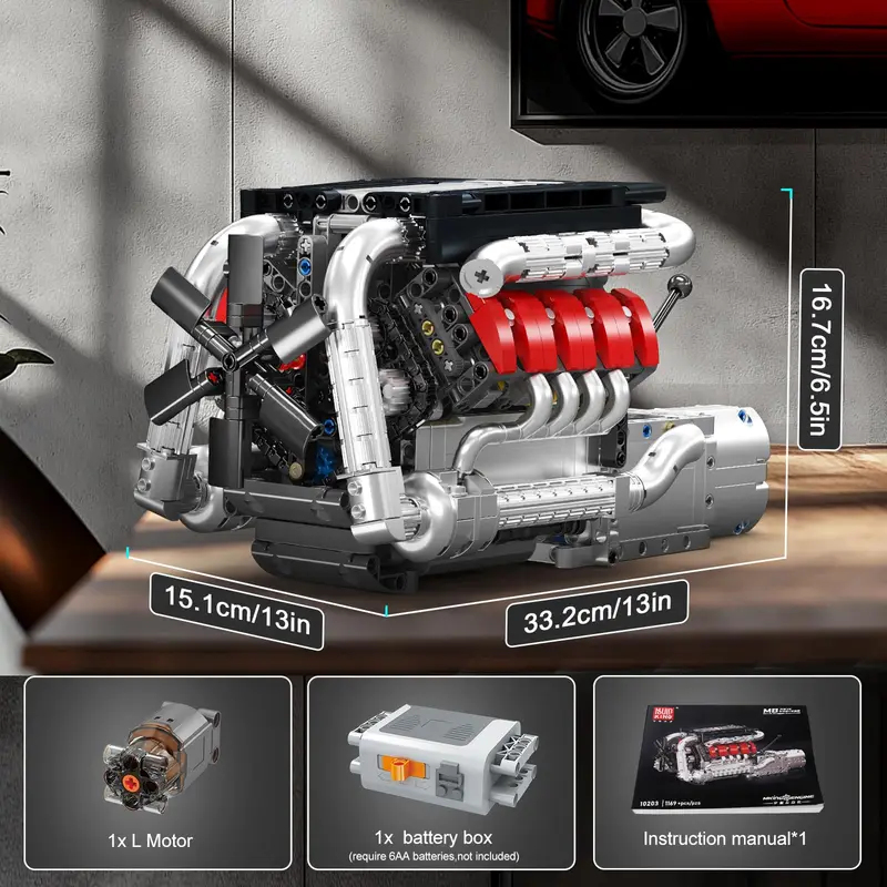 몰드 킹 10203 1169피스 슈퍼카 V8 엔진 조립 - Model Kit V8 Engine 리뷰 및 가격