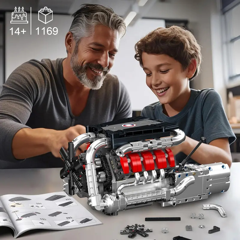 몰드 킹 10203 1169피스 슈퍼카 V8 엔진 조립 - Model Kit V8 Engine 리뷰 및 가격