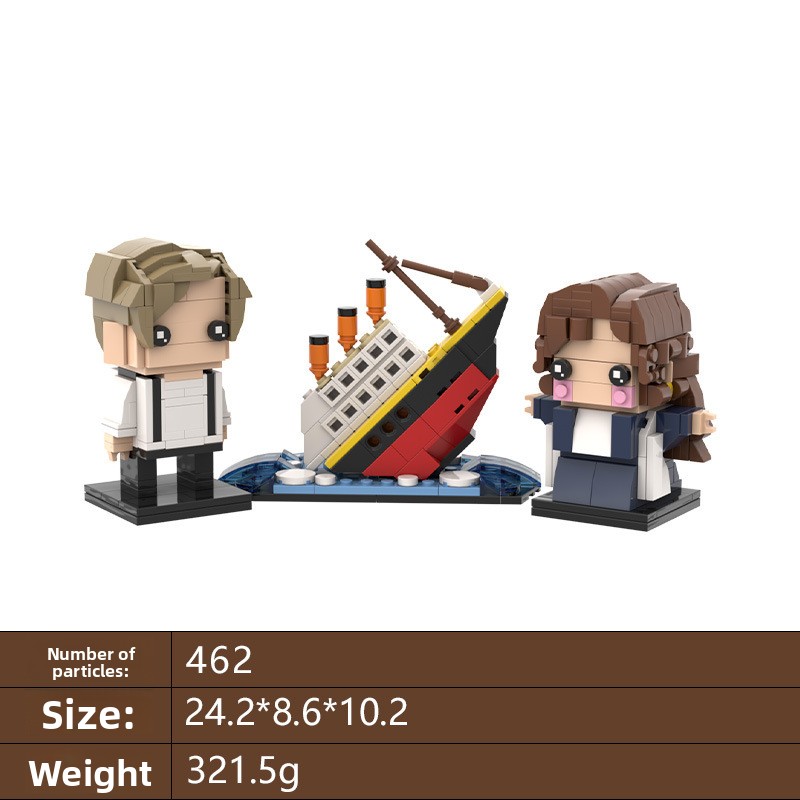 타이타닉 빌딩 블록 세트 잭과 로즈 브릭 피규어와 잠수 - Model Kit Titanic 리뷰 및 가격