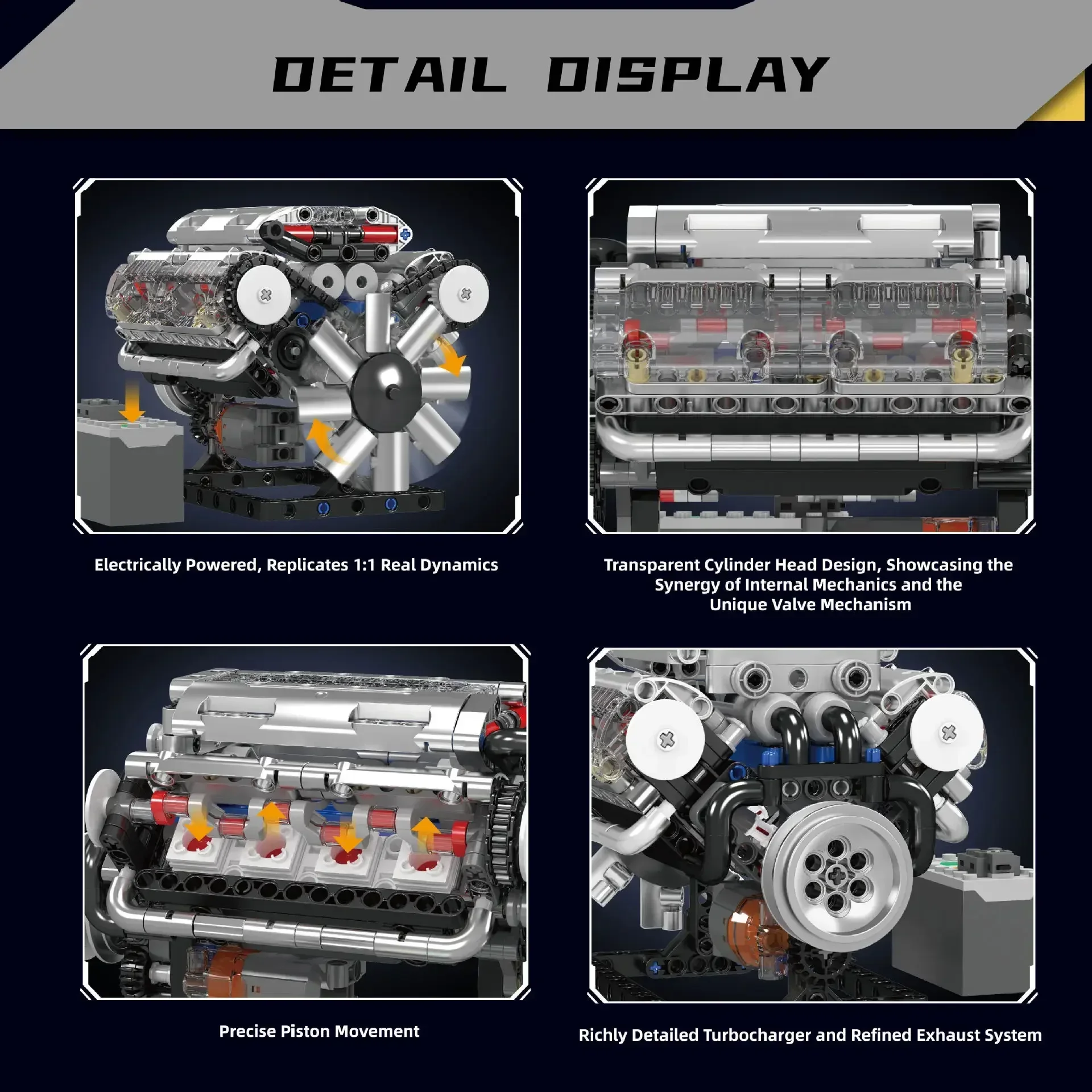 Mold King V8 엔진 빌딩 블록 세트, MOC  - Model Kit V8 Engine 리뷰 및 가격