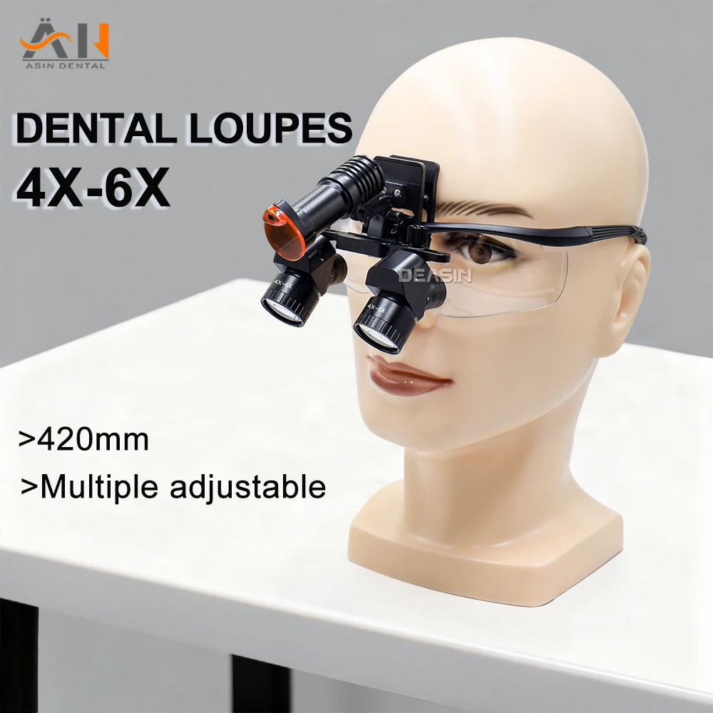신형 인체공학적 치과용 루페 조절 가능한 4x-6x 에 - Magnifier With Light 리뷰 및 가격
