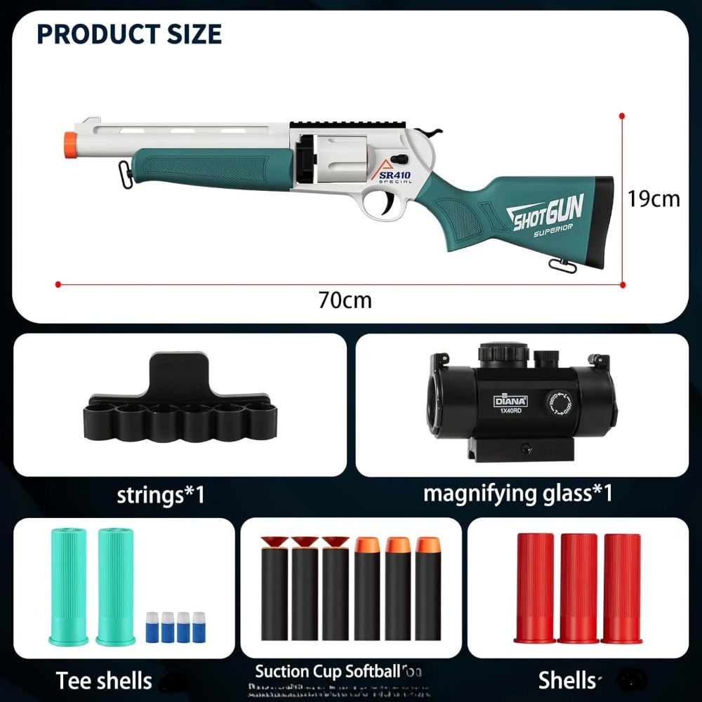 수동식 소프트 총알 쉘 발사 리볼버 에어소프트 라이플  - Model Kit Revolver 리뷰 및 가격