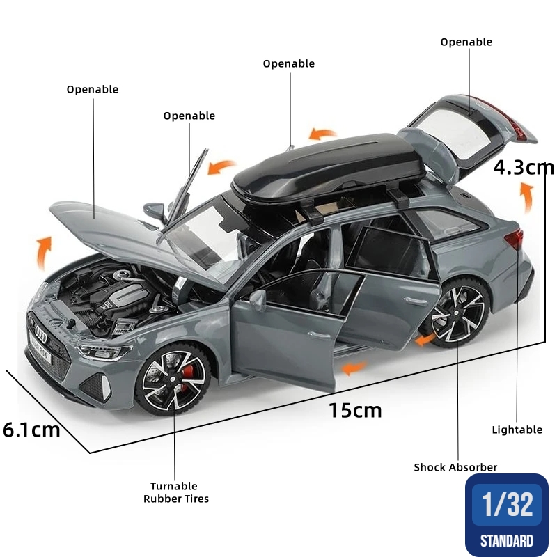 1/32 아우디 RS6 미니어처 다이캐스트 장난감 자동 - Model Kit Ferrari 리뷰 및 가격