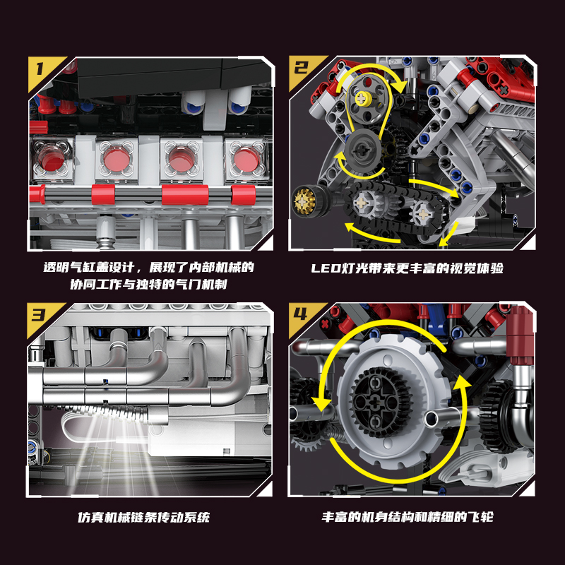 K96207 F40LM 모델 700피스 빌딩 블록 세트 - Model Kit V8 Engine 리뷰 및 가격